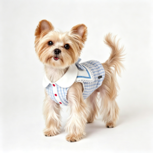 Light Blue Pet Dress Warm and Fitted Puppy Outfit
