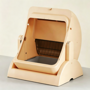 Flip Top Semi-Enclosed Cat Litter Box