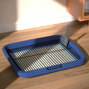 Mini Puppy Potty Tray Pet Training Toilet with Grid and Litter Scoop
