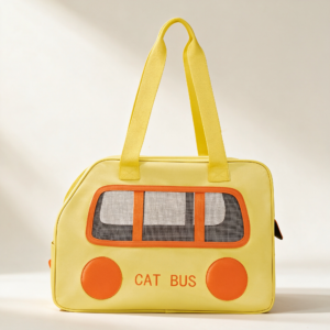 CAT BUS Pet Carrier Hand Crossbody Single Compartment Pet Travel Bag